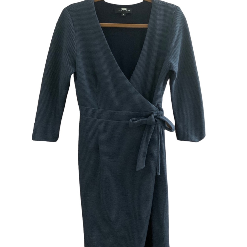 Navy wrap dress